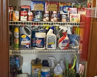 Paper Products; Canned Goods; Pantry Items; Cleaners; Nesco Roaster; Aluminum Foil; Saran Wrap