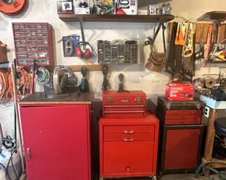 Tool Cabinets; Tool Chest; Tool Boxes; Wall Organizers; Staple Gun; Circular Saw; Craftsman Sander; Hand Saws
