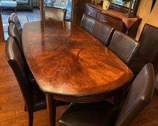Dining Room Table (Shown with Leaf in Table) and 8 Chairs