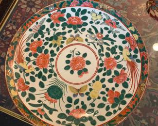 large floral charger