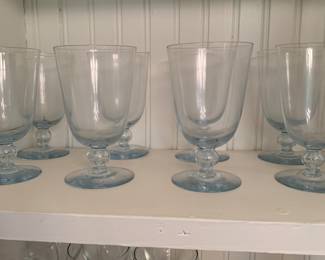 Blue tinted glassware -several forms
