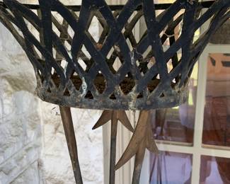 Large iron floral stand