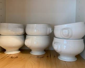 Ironstone soup bowls