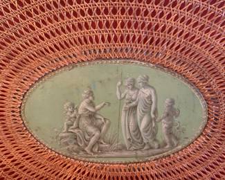 Detail from woven French settee