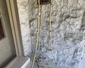 Large floral iron stand