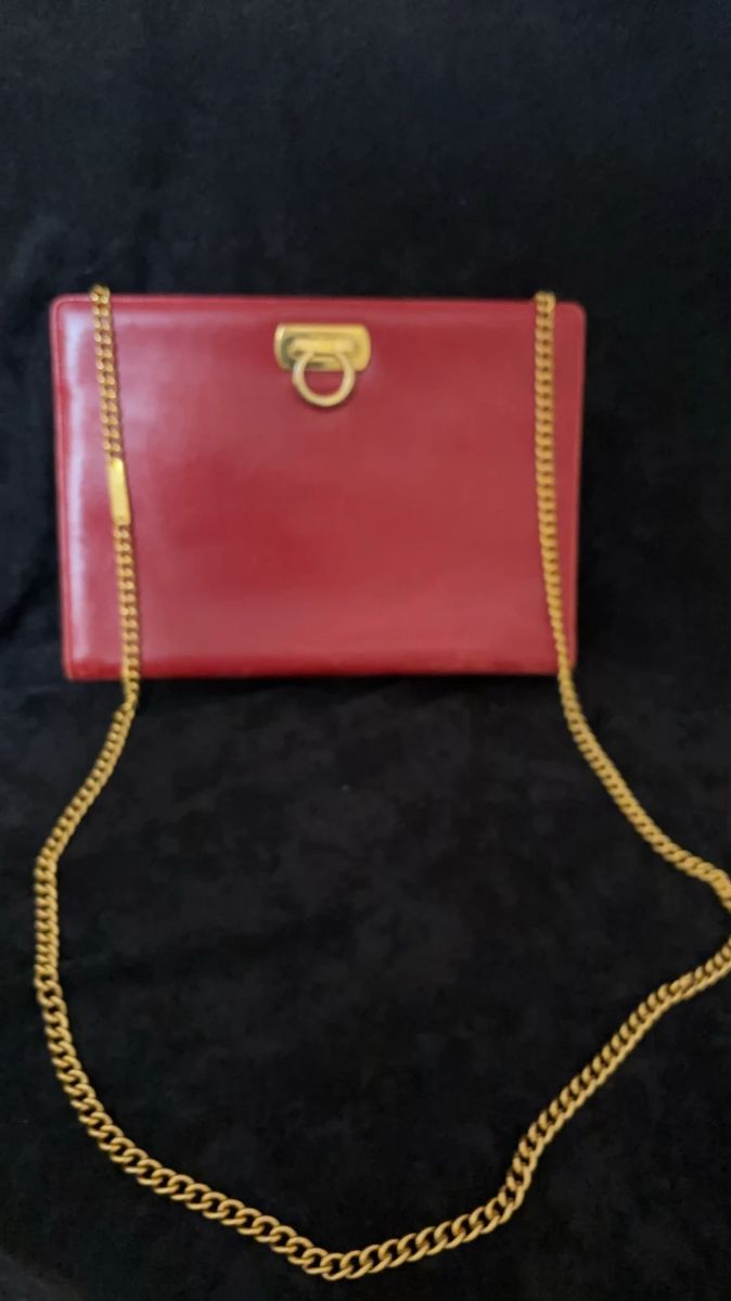 01 Salvatore Ferragamo Vintage Leather Gancini Flap Bag