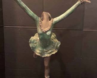 Bronze Ballerina Signed By A. Fayral