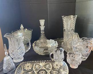 Lot Of Clear Glass Collectibiles