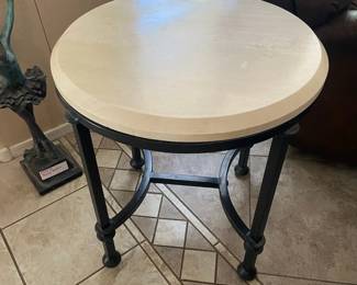 Riveting Round Marble Top Table