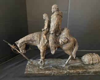 Bronze Sculpture Horse And Family