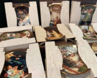 Norman Rockwell Set Of Eight Plates The Ones We Love One Through Eight