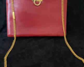 01 Salvatore Ferragamo Vintage Leather Gancini Flap Bag