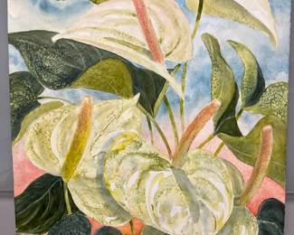 White Coral Antrium Signed Original Watercolor By Edward Holmberg