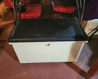 Lane record album chest bench.