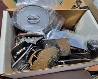 Vintage belt buckles.