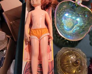 1970's Ideal Crissy Doll & Original Box. Working hair and not cut.