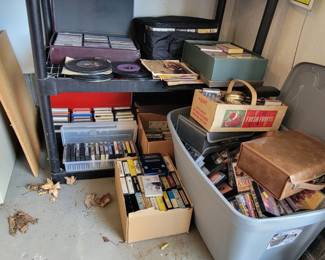 8 tracks and Cassette tapes.