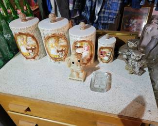 Vintage Sears Roebuck Co 1978 PIONEER WOMEN CANISTERS Japan