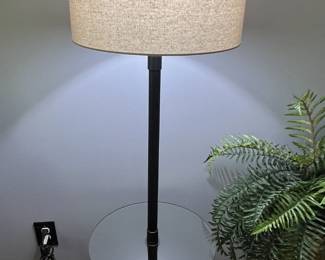 Floor Lamp with Glass Table