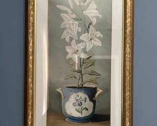 Fabrice De Villeneuve Floral Print Blue Iris Study
