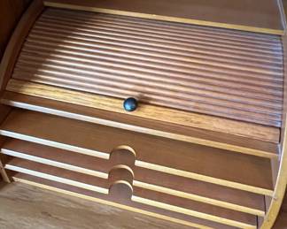 Mid Century Modern Rolltop File Organizer