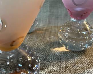 Bubble Base Martini Glasses