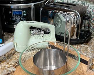 Crockpot, Toaster, Hand Mixer
