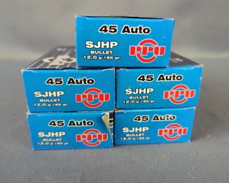 PPU .45 Auto Ammo, Approx 250 Rds