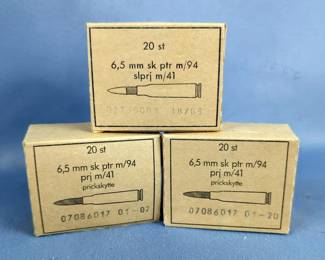 6.5mm sk ptr m/94 Ammo, Approx 60 Rds