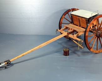 Cannon Limber Replica Scale Model, Approx 18" High x 55" Long x 23" Wide