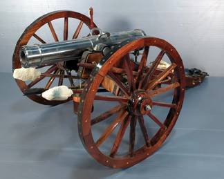 Civil War Replica Fireable Scale Model Howitzer, Marked 'J A B Co Westwood KS', 'No. 76', '37 Lb', 'Bore 1.61 In.' And Dated '2010', Approx 18" High x 42" Long x 24" Wide