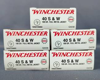 Winchester 40 S&W Ammo, Approx 250 Rds