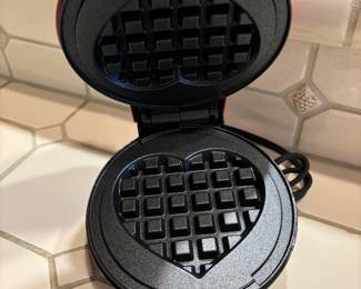 Dash Red Heart Shaped Belgian Waffle Maker