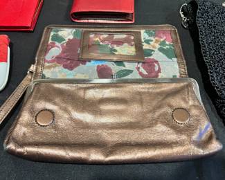 Hobo Bronze Color Clutch Wristlet