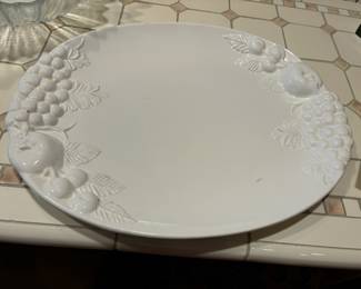 Fruit Themed Oval White Serving Platter - Made in Japan