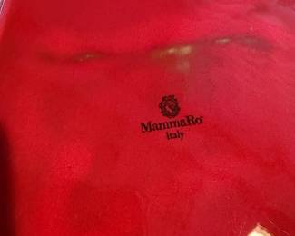 Mamma Roe Red Italian Pottery Dinnerware Set