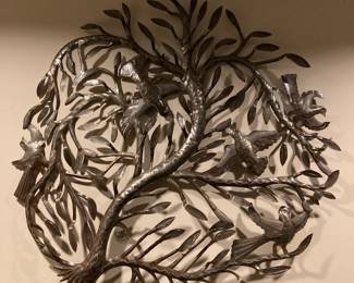 Haitian Tree of Life Metal Folk Art Wall Decor