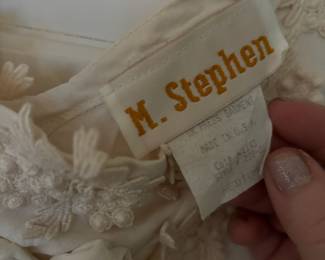 M. Stephen Cream Boho Dress with Flora Lace Crochet - Size Medium