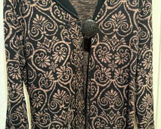 Icelandic Design Wool Sinfonia Long Cardigan Sweater - Size Large