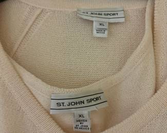 St John Cream Cardigan with Matching Shirt - Size XL