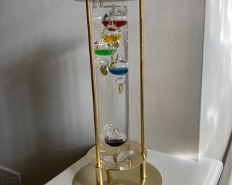 Galileo Colorful Float Thermometer with Brass Stand