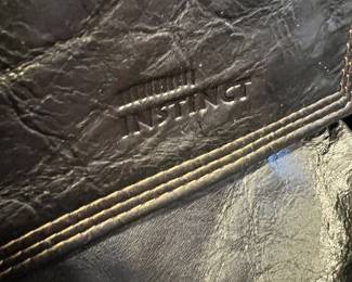 Instinct Black Leather Crossbody Bag