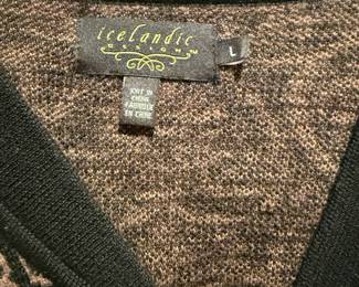 Icelandic Design Wool Sinfonia Long Cardigan Sweater - Size Large