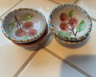 Set of 4 Oval Themed Dipping Bowls