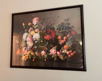 Framed Print "Still Life with Flowers and Fruit" by Severin Roesen