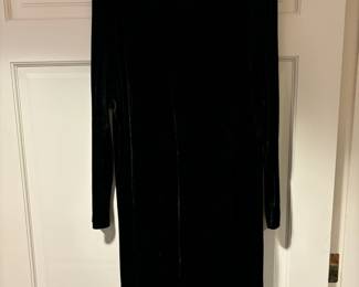 Eileen Fisher Black Velvet Long Sleeve Dress