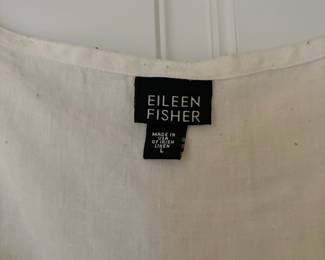 Eileen Fisher Wine Linen Scoop Top Sleeveless Dress - Size Large