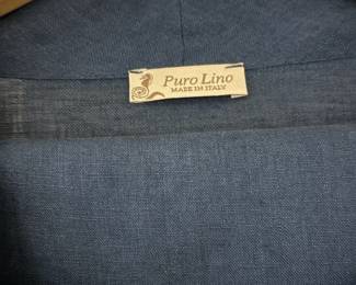 Puro Lino Blue Linen Long Sleeve Shirt - Made in Italy