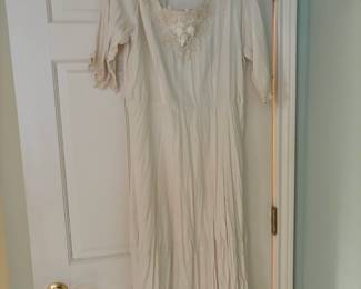 M. Stephen Cream Boho Dress with Flora Lace Crochet - Size Medium