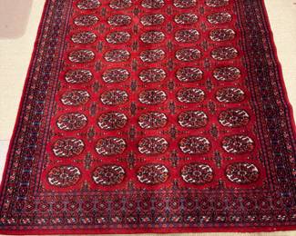 100% Wool Karastan's KaraMar Red Bokhara Rug - 4' x 6' 